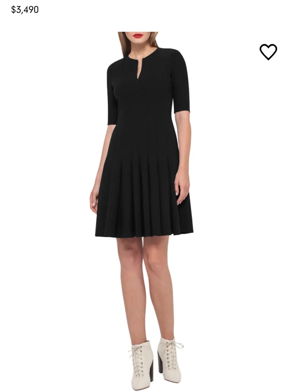 Akris Green Short-Sleeve Flared Midi Dress